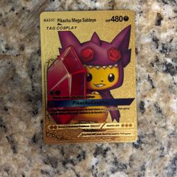 Pikachu Sableye Costume Card