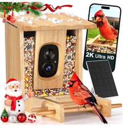 Bird Feeder with Camera - 4MP 2K Live AI Bird Species Identification Instant Arrival Alerts - Smart Cameras Birds