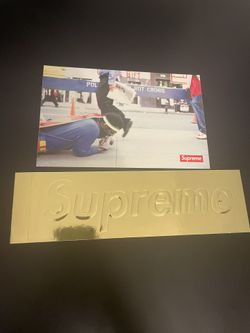 Pope.L And Gold Supreme Sticker FW22