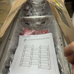 IRONCK Bookcases and Bookshelves Triple Wide 5 Tiers Industrial Bookshelf with Baffles Large Etagere Bookshelf(new in box)