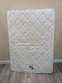 Full size bed frame and mattress