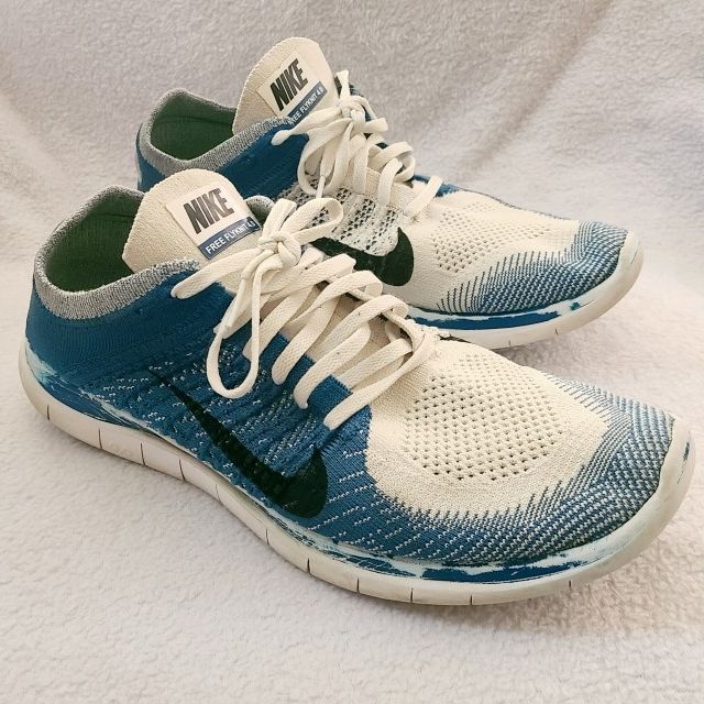 sale nike nike free flyknit mens running shoes Nike Free Flyknit Mens Athletic Shoes Sneakers Blue Gray  631053-104 for Sale in Arrowhed Farm, CA OfferUp