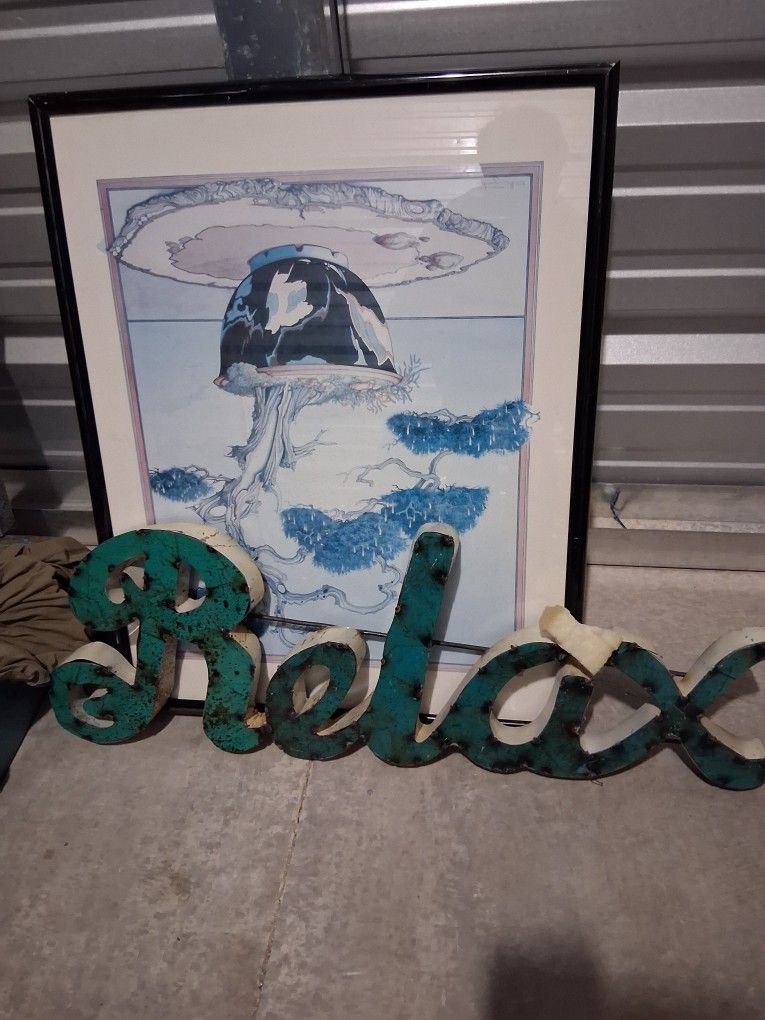 Japanese Frame $25elax Metal Sign $35