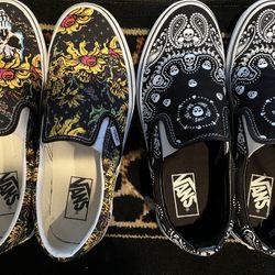 Womens vans shoes size 10 Worn  once Like New