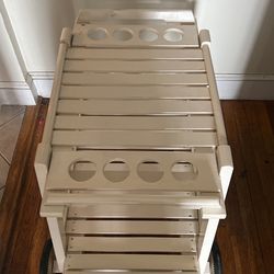 Rolling bar cart with Removable Tray 