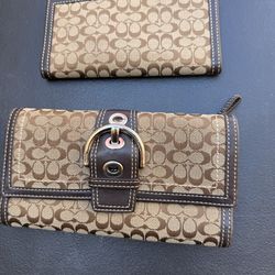 Coach womens wallets 2pcs matching vintage