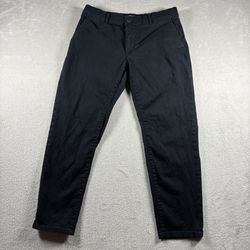 Ash & Erie Flat Front Stretch Men’s 32x28 Black Casual Chino Pants #351