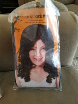 Kids black curly wig
