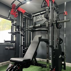 Smith Machine , Squat Rack , Bench Press , Leg Press , Pulley System Machine For Your Weights 