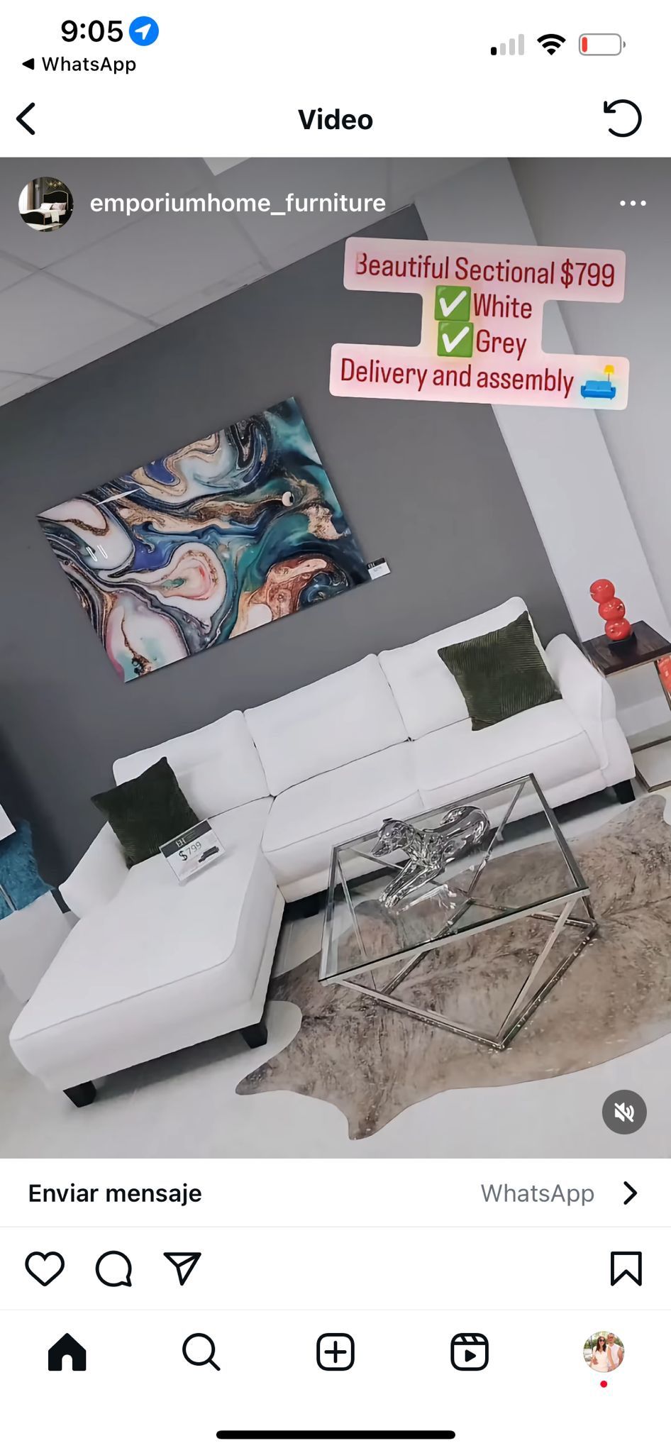 New Sectional Natural Or Grey 