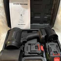 STORM MACHINE Cordless Leaf Blower, 980,000 RPM Handheld Leaf Blower with 2 X 4.0Ah Batteries
