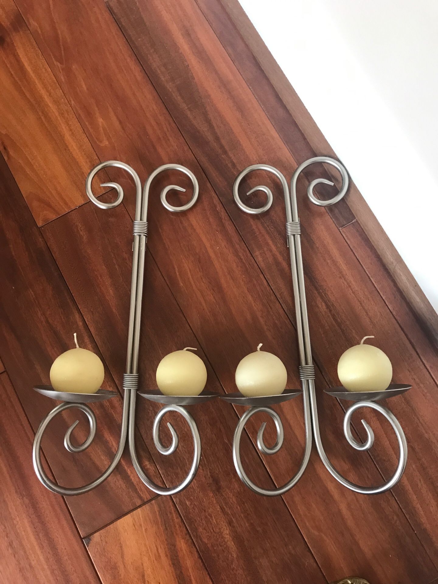 Beautiful wall candle stands $10 from Pier one store