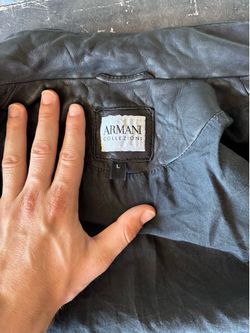 Armani Collezioni Black Leather Jacket (Read Description)