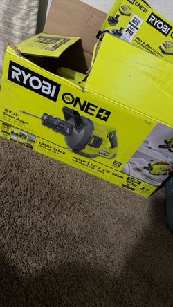 Ryobi drain auger 35 ft and  two batteries  and charger