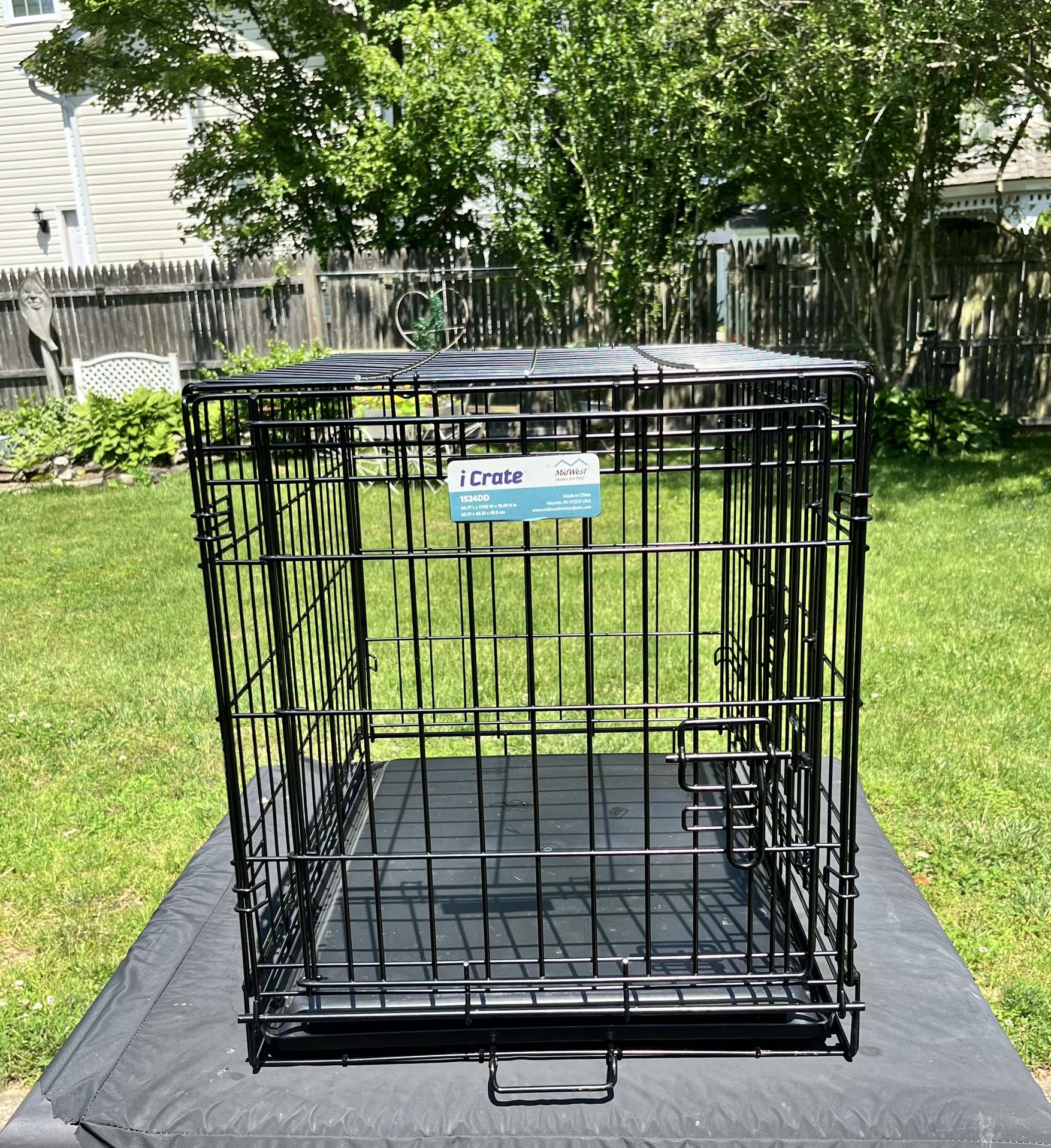 iCrate Midwest contour double door folding dog crate