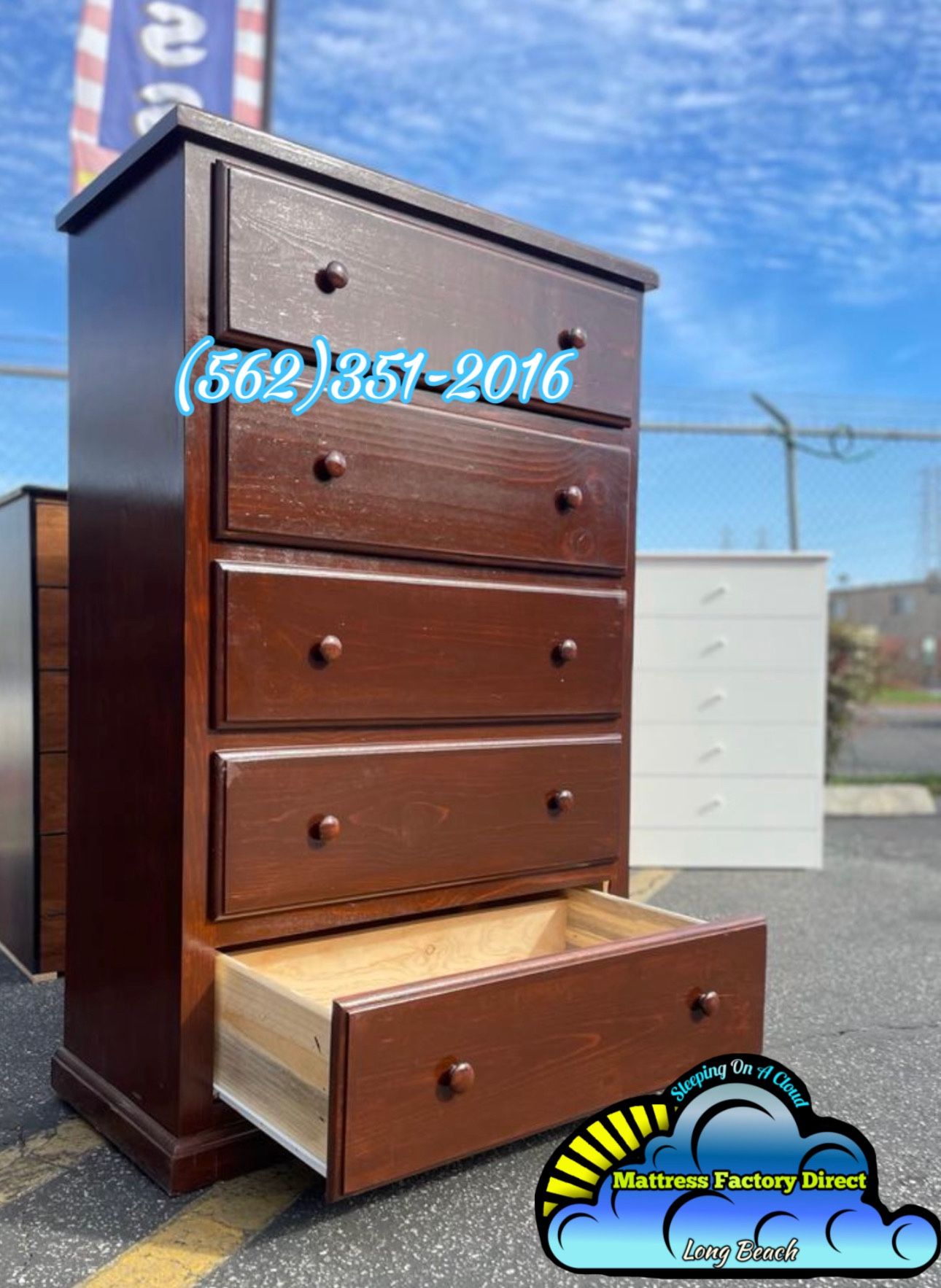 Pinewood 2 Drawer Dresser Cajonera Mueble Chest