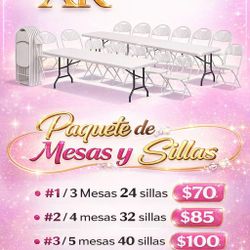 🎈🎊🎉Party 🎈 Tables & Chairs 🎈🎊🎉🎈.                    R🎈 E 🎉 N 🎊 T 🎁
