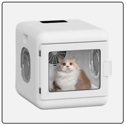 Pet Hair Dryer Box Blow Dryer 6L Capacity for Cats and Small Dogs Drying Blower