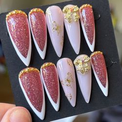 Hand Painted Press Ons Custom Sizing Available 