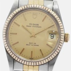 Tudor Prince Oysterdate 75203 Men's Watch Yellow Gold Bezel Auto