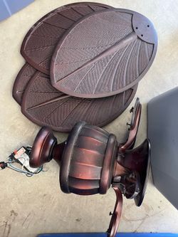 Xl Leaf Red Rub Ceiling Fan