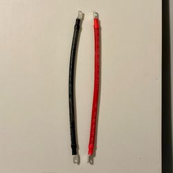 Shirbly 2/0 AWG Battery Cable Pair – Pure Copper, Red + Black, 1.5 FT Each (NEW)