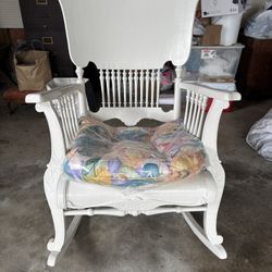Antique White Rocker 