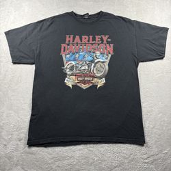 Harley Davidson Motorcycles Men’s XL Black Los Angeles CA Y2K #4A