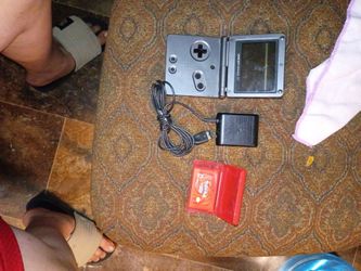 Nintendo game boy advanced sp with pokemon FireRed version