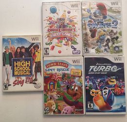 5 Wii Nintendo games