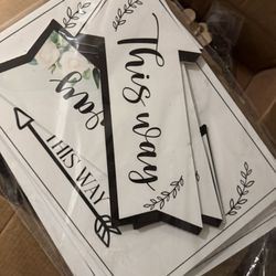 Wedding This Way Signs 