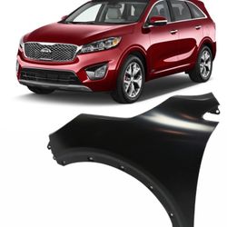 New Left Fender for Kia Sorento 2016 to 2020 Black Primed Ready to Paint