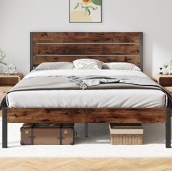 Queen storage bed frame and 14" hybrid mattress