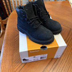 Black Timberlands Size 10 Toddler