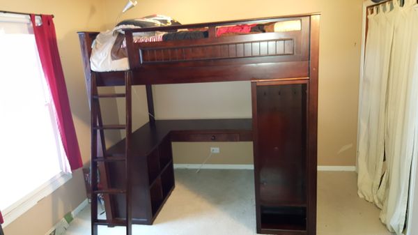 Cafe Kid Larson Full Loft Bed Locker For Sale In Elgin Il Offerup