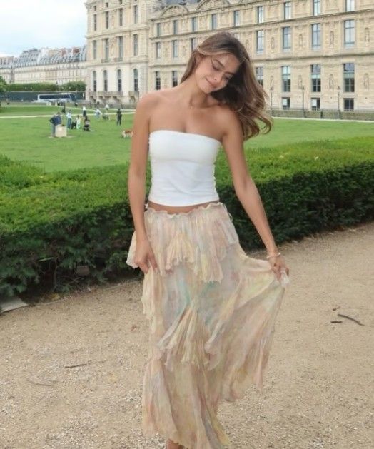ZW Collection Printed Ruffle Skirt
