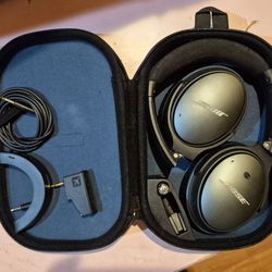 Bose QuietComfort 25 Noise Cancelling Headphones QC25 + Bluetooth Wireless adapter Headset Travel Hard Case