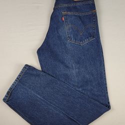 Levi's Straight Leg 550 Jeans Relaxed Fit Men's 33x30 Blue Denim Dark Wash