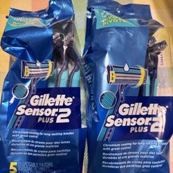 Gillette Sensor 2 Plus Disposable Razors 2 Packs (6 EACH$