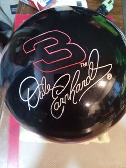 Dale Earnhardt bowling ball collector series no holes drilled 1998 collector series and then the model number 73j1044