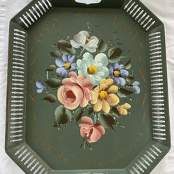 Vintage Tole painted metal