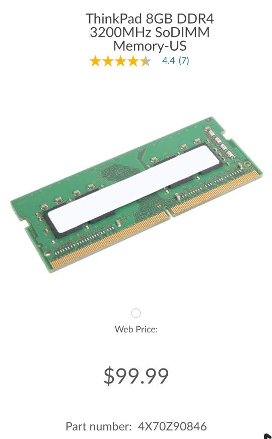 2x8gb 3200mhz SODIMM Laptop Memory