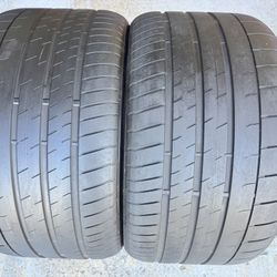 TWO TIRES 355/25/22 Bridgestone Potenza Sport Runflats Like New With 90% Left • Lamborghini• Amazing Pair 