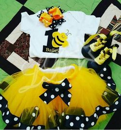 Bubble bee tutu set