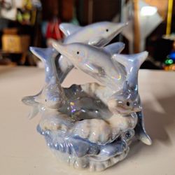 VTG, Iridescent Dolphin Figurine