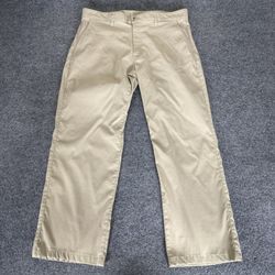 Eddie Bauer Travex Pants Mens 34x27 Beige Stretch Outdoor Hiking Travel Casual