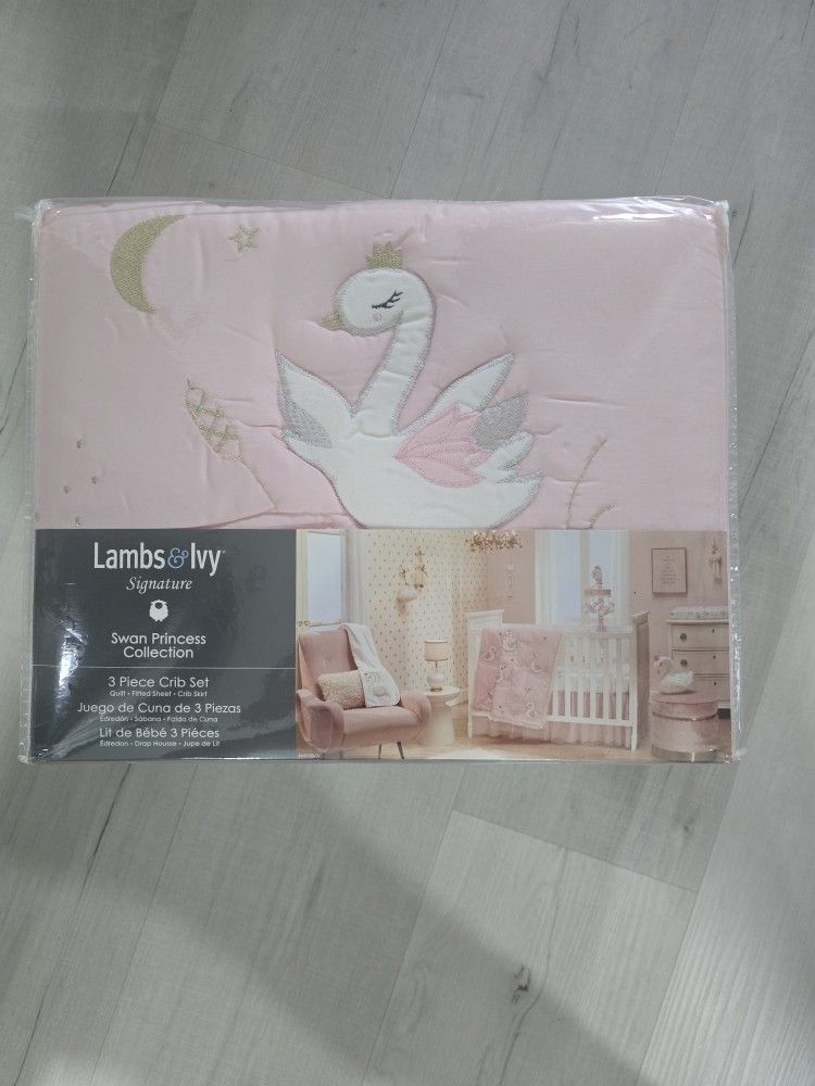 Crib Set swan princess collection- 3pcs