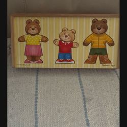 Wooden Bear Family Dress Up Puzzle 