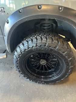 37” Toyo Open Country M/T 12-Ply + Method MR803 22x12 Wheels 8x6.5