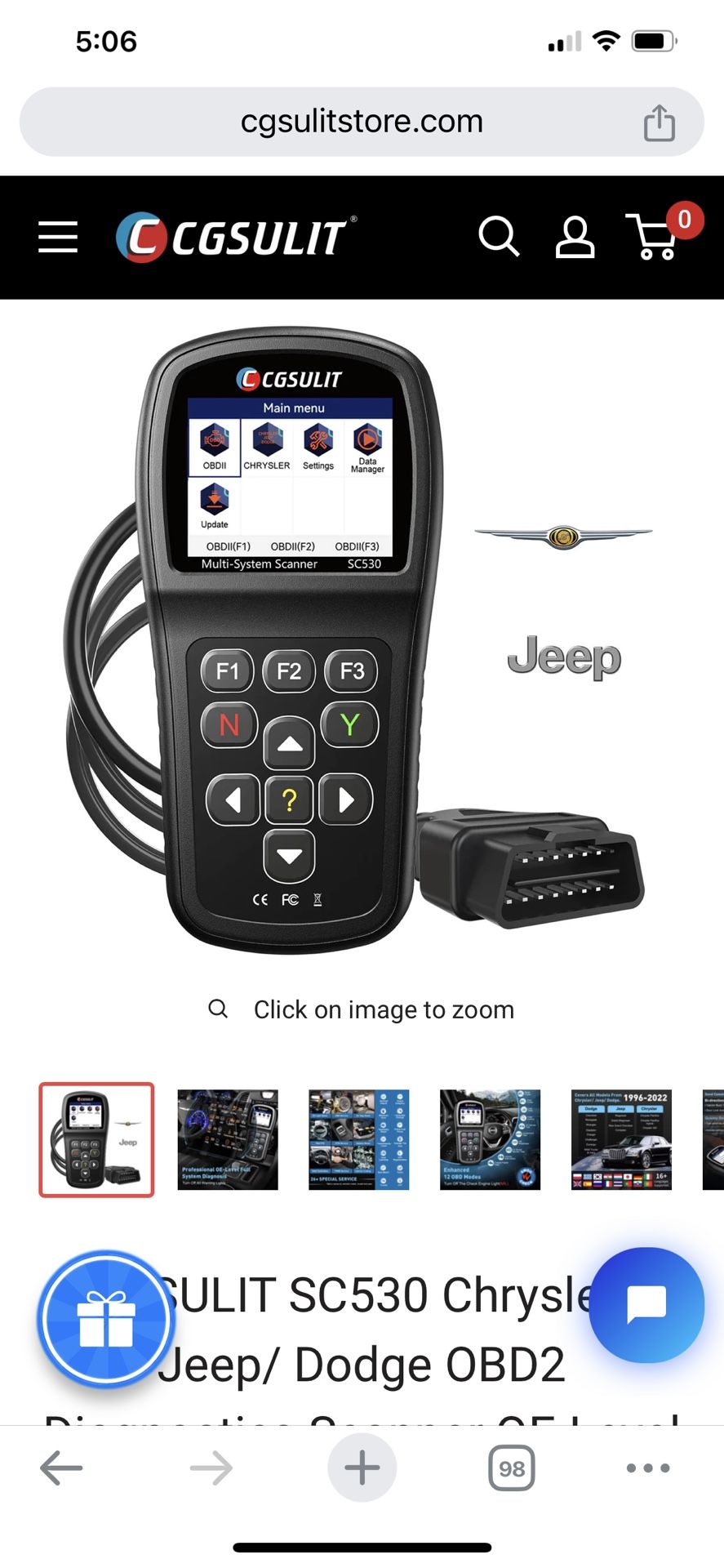 Obd Scanner Dodge, Chrysler Jeep